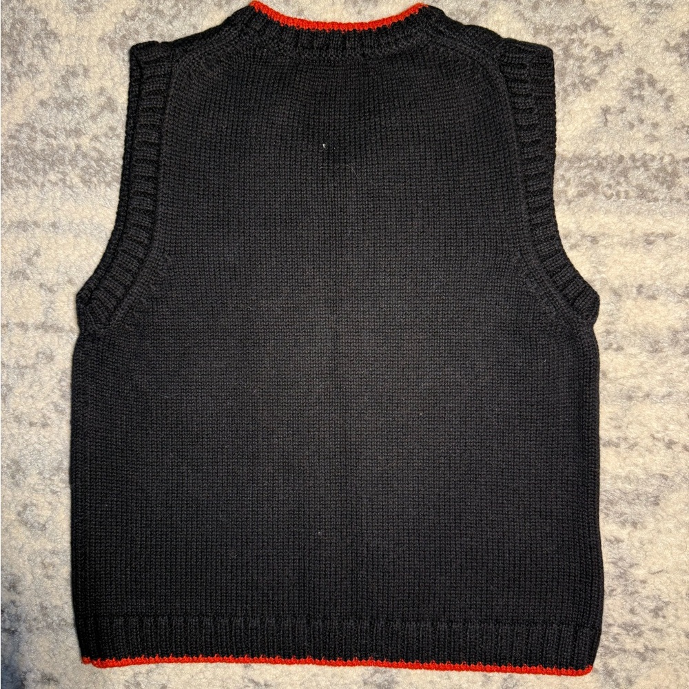 Janie and Jack Navy and Red Knit Sweater Vest | size 4 | EUC - Picture 5 of 5